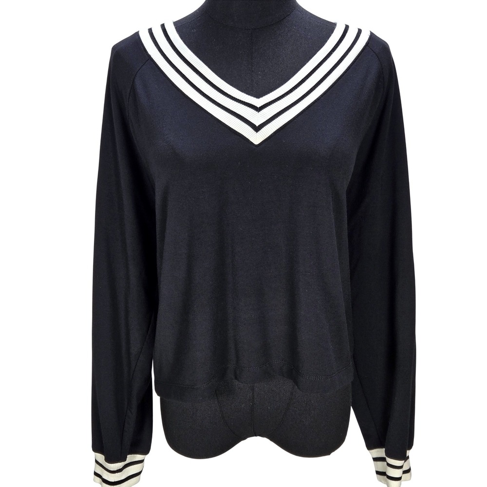 Women's Z‎ Supply Medium Off The Court Modal V-Neck Sweater Preppy Country Club